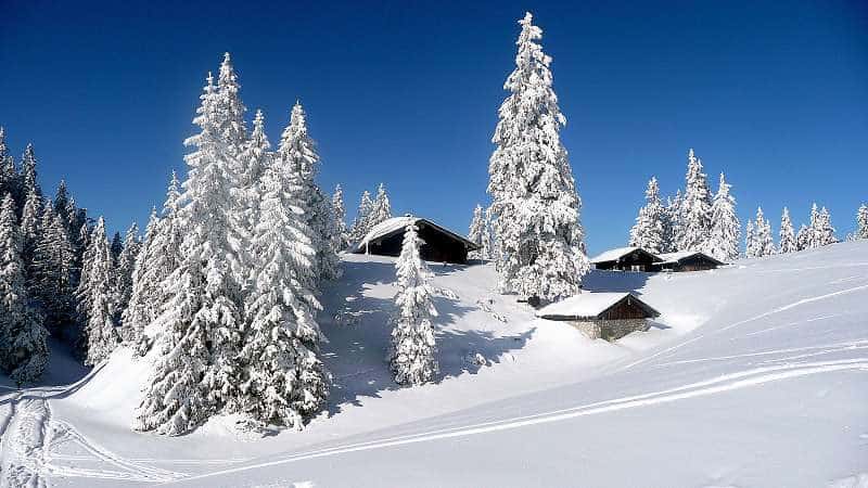 Kranzberg Winterlandschaft, tief verschneit, Alpenwelt Karwendel